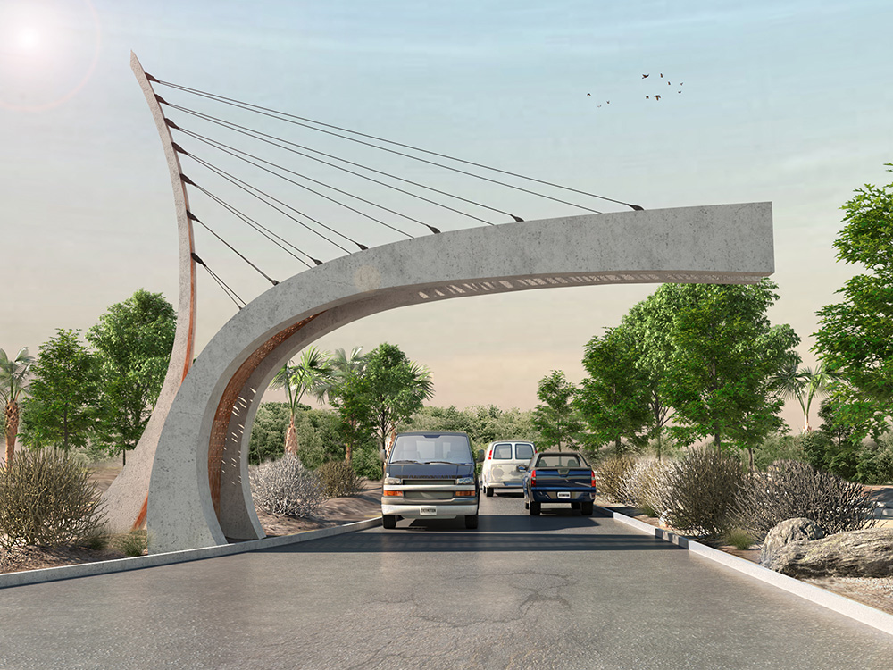 picture no. 1 ofAsalouye Entrance Gateway project, designed by Ahmad Ghodsimanesh & Partners