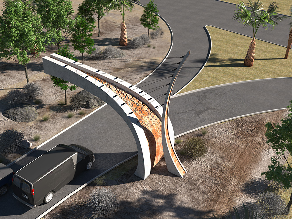 picture no. 4 ofAsalouye Entrance Gateway project, designed by Ahmad Ghodsimanesh & Partners